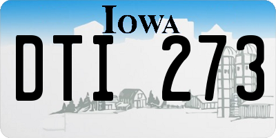 IA license plate DTI273