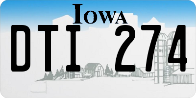 IA license plate DTI274