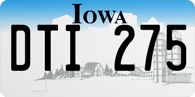 IA license plate DTI275