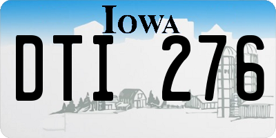 IA license plate DTI276