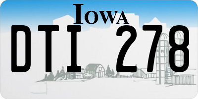 IA license plate DTI278