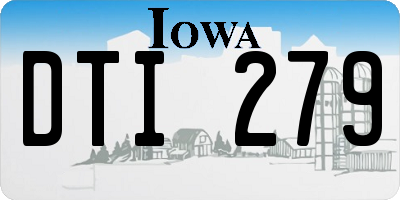 IA license plate DTI279