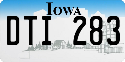 IA license plate DTI283