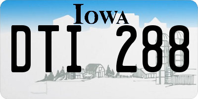 IA license plate DTI288