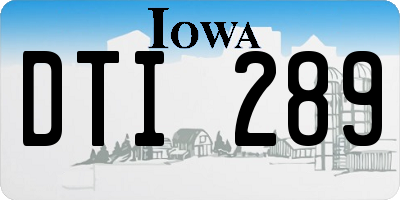 IA license plate DTI289