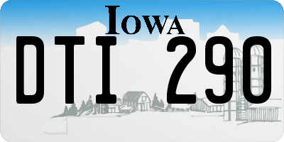 IA license plate DTI290