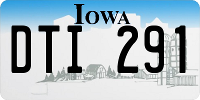 IA license plate DTI291