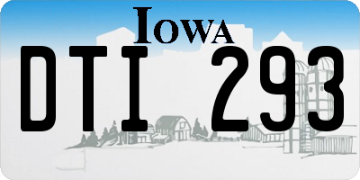 IA license plate DTI293