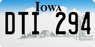 IA license plate DTI294