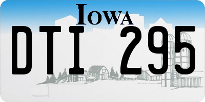 IA license plate DTI295