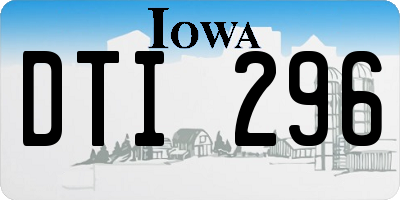 IA license plate DTI296