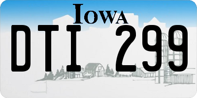 IA license plate DTI299