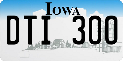 IA license plate DTI300