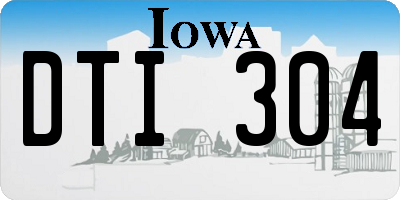 IA license plate DTI304