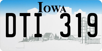 IA license plate DTI319