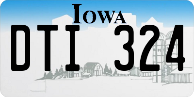 IA license plate DTI324