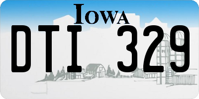 IA license plate DTI329