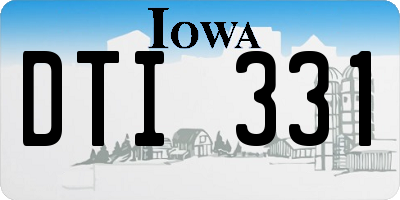 IA license plate DTI331