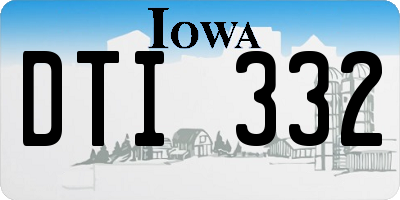 IA license plate DTI332