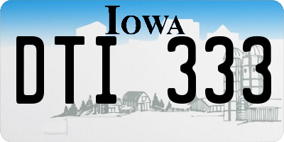 IA license plate DTI333