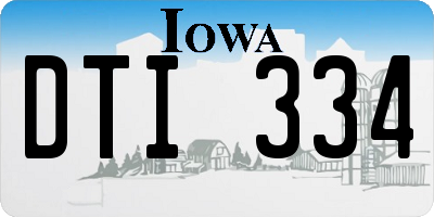 IA license plate DTI334