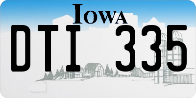 IA license plate DTI335