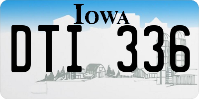 IA license plate DTI336