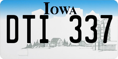 IA license plate DTI337