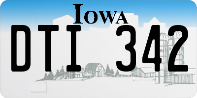 IA license plate DTI342