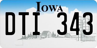 IA license plate DTI343