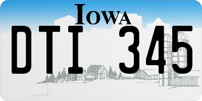 IA license plate DTI345