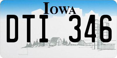 IA license plate DTI346