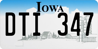 IA license plate DTI347