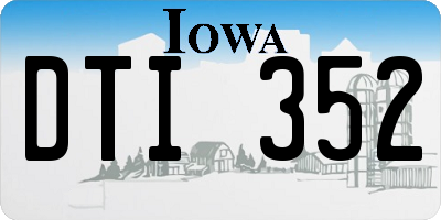 IA license plate DTI352