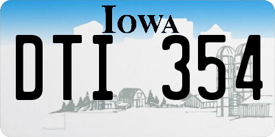 IA license plate DTI354