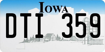 IA license plate DTI359