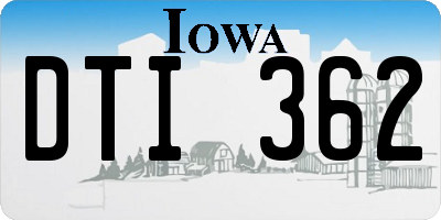 IA license plate DTI362