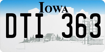 IA license plate DTI363