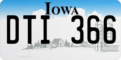 IA license plate DTI366