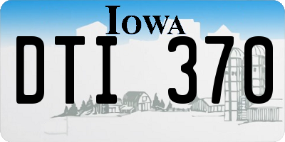 IA license plate DTI370