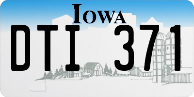 IA license plate DTI371