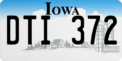 IA license plate DTI372