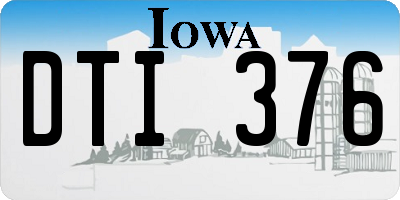 IA license plate DTI376