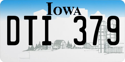 IA license plate DTI379