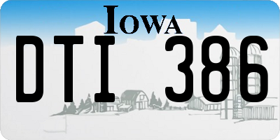 IA license plate DTI386