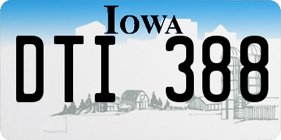 IA license plate DTI388