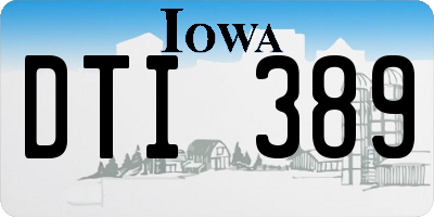 IA license plate DTI389