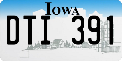 IA license plate DTI391