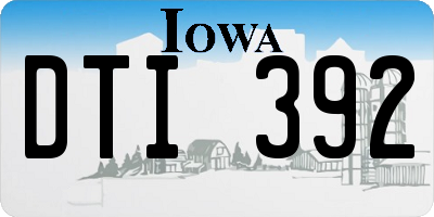 IA license plate DTI392