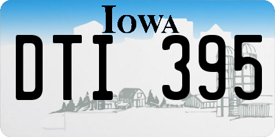 IA license plate DTI395